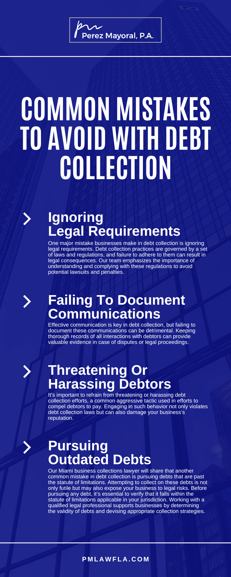 Common Mistakes To Avoid With Debt Collection Infographic
