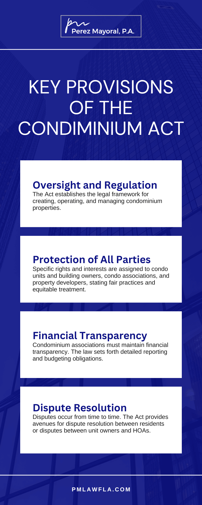 Key Provisions Of The Condominium Act Infographic