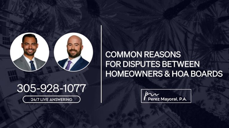 What are the most common reasons for disputes between homeowners and HOA boards? - Perez Mayoral