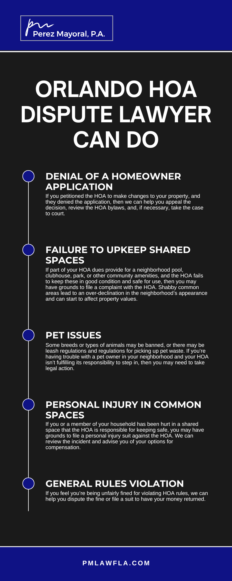 Orlando Hoa Dispute Lawyer Can Do Infographic