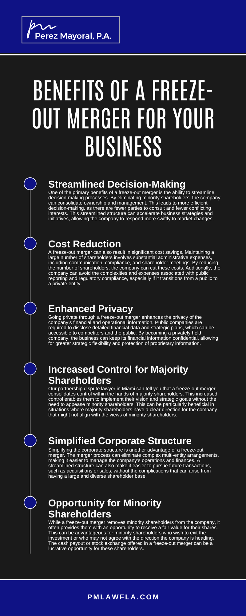 Benefits Of A Freeze-out Merger For Your Business Infographic